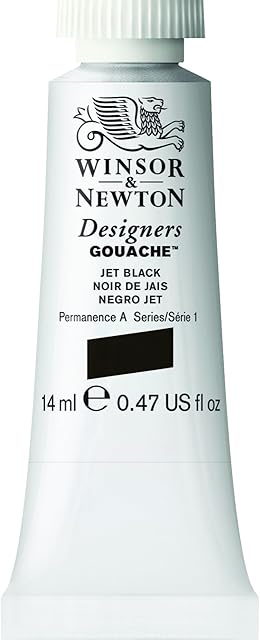 Winsor & Newton 14ml Designers Gouache Tube - Jet Black