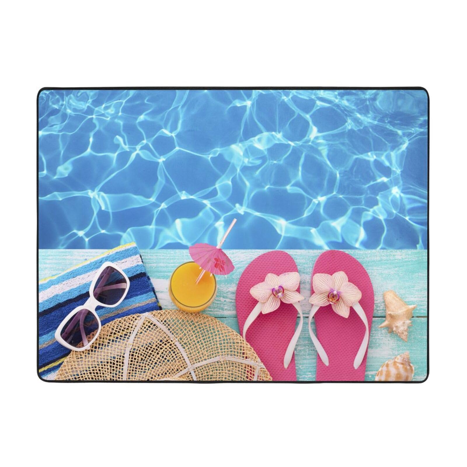 Tapis en flanelle PEIXEN 120 x 160 cm doux et moelleux pour salon et chambre