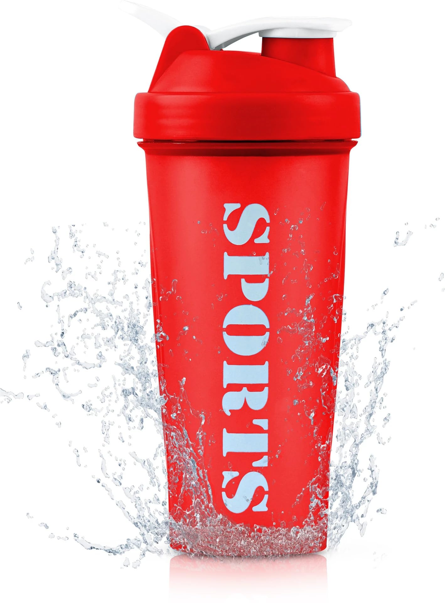 700ml Protein Shaker Bottle with Stainless Steel Mixer Ball Red | Leak Proof, Steel Mixer Ball, Gym Use, 700ml Capacity-image-29