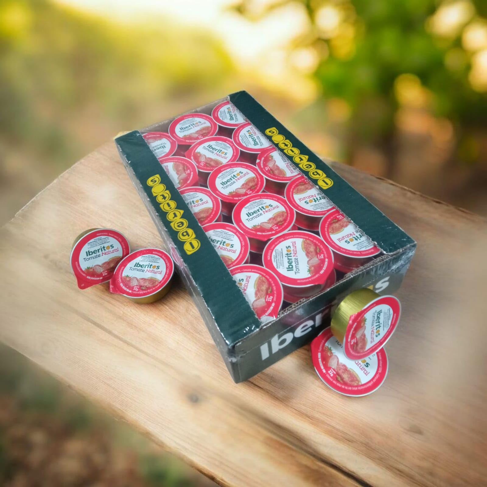 Iberitos Tomate Natural monodosis de 22 gramos x 45 unidades sin conservantes ni colorantes, Sin Gluten, Sin Lactosa