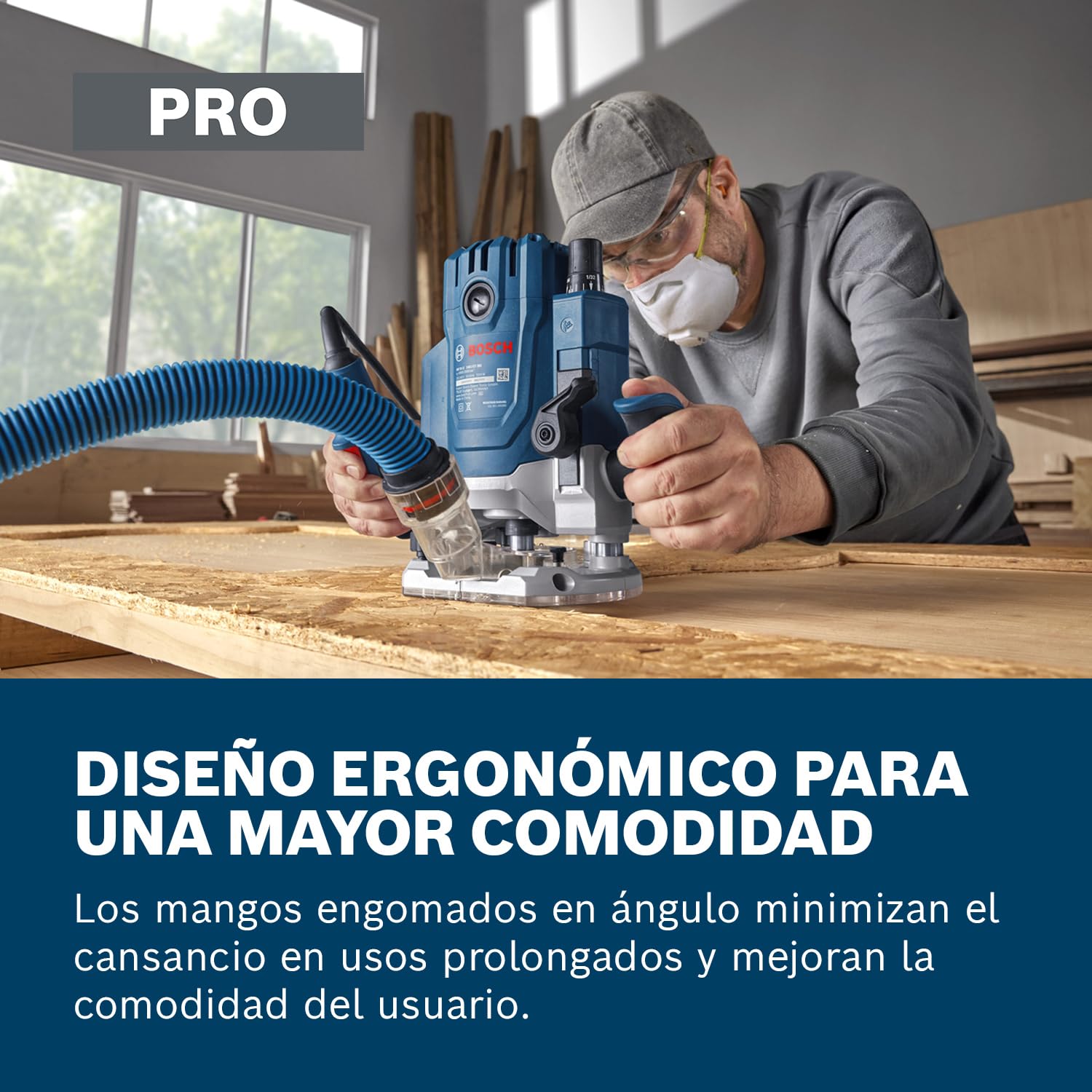 Bosch Professional fresadora con cable GOF 20-12 (potencia de 2000 W, incl., guía paralela, pasador de centrado, llave de vaso de 17/24 mm, set de pinzas, guía de plantilla de 17 mm, en L-BOXX)