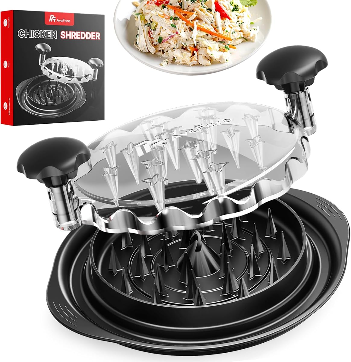 Large Chicken Shredder, Heavy Duty Highly Durable Chicken Shredder Tool Twist, Meat Shredder Machine, BPA Free, Strong Anti-Slip, Dishwasher Safe, Suitable for Pork Beef Chicken