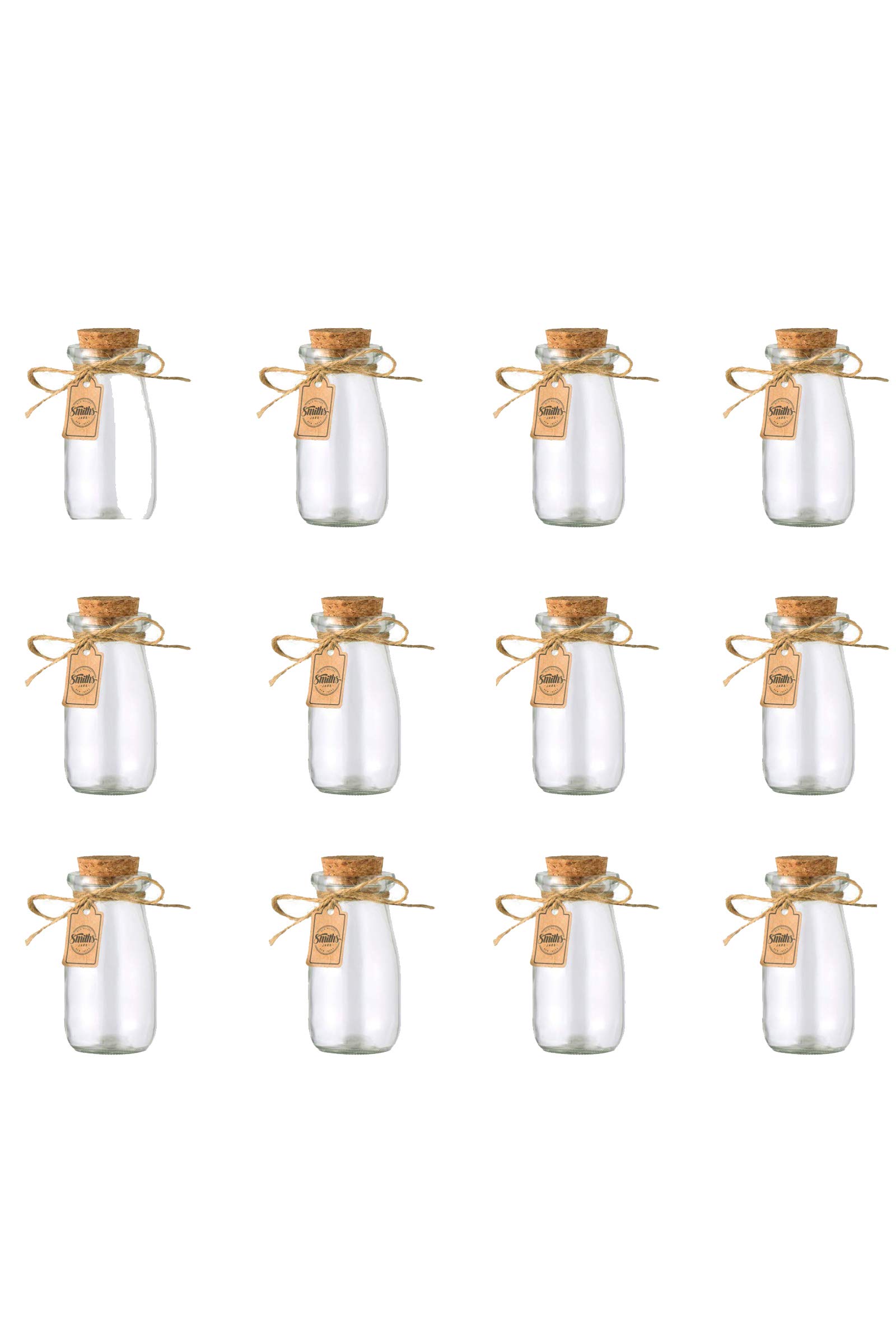 Buy Smiths Mason Jars 12 Pack Mini Glass Bottles 100ml, 10cm x 5cm