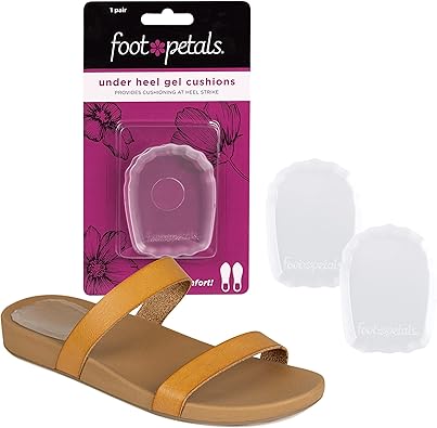 Foot Petals Heel Cups, Prevent Cracked Heels, Stabilize Heels in Womens Closed Back Heels, Pumps, Boots, Wedges, Flats
