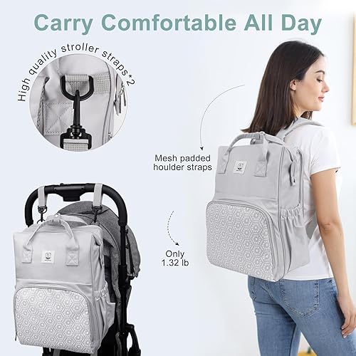 Miniatura 5 de Bolsa de pañales, Gris, Bolsa de pañales negra, caqui