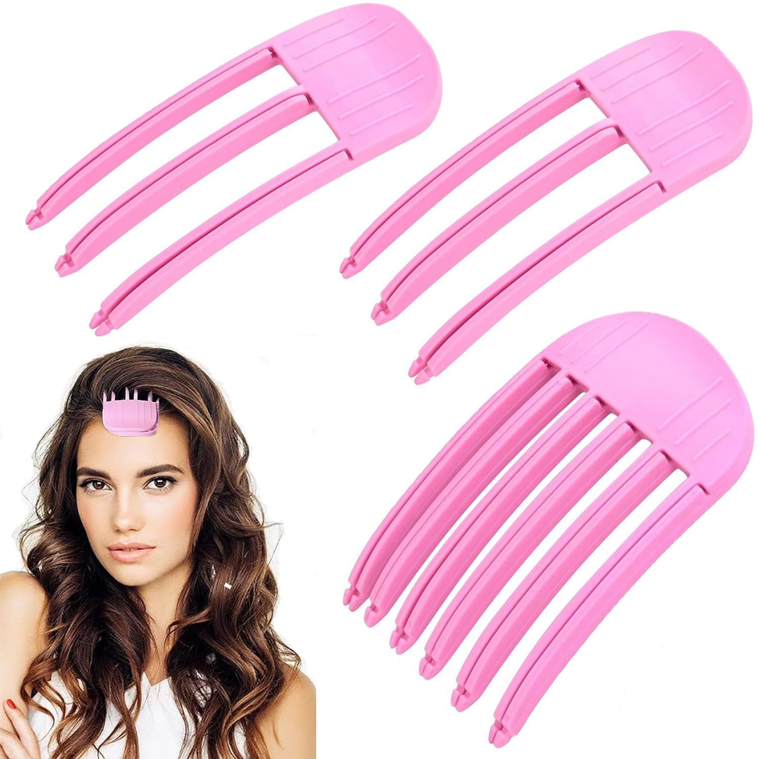 3Pcs Hair Volume Clips, Root Booster Clips,Volumizing Hair Clips for Fluffy Bangs, Wind Shaping Styling Combs,Quick Hair Styling Tools Gift for Women