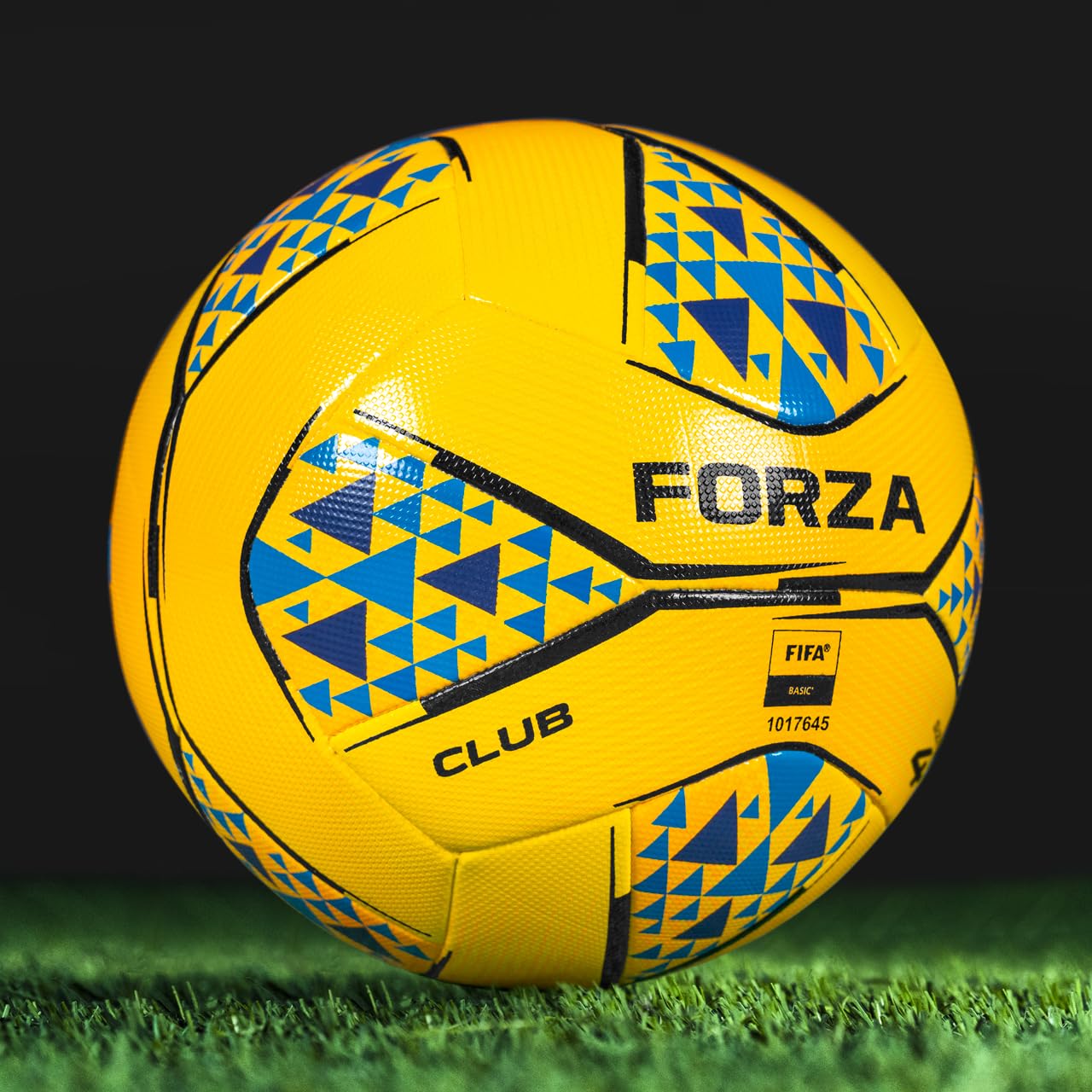 FORZA Club Footballs - Premium Match Footballs for Consistent Training & Match Performace [3 Sizes] - Pack of 1, 3 or 30 (Yellow & Blue Size 4, Pack of 1)