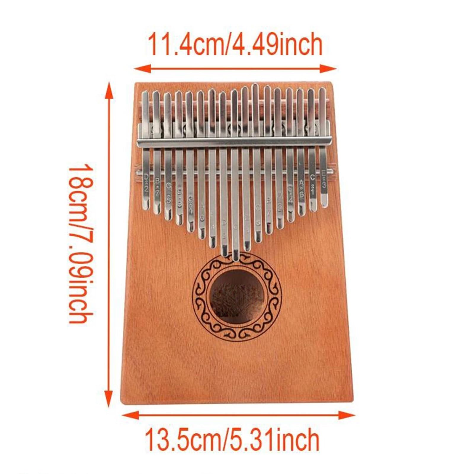 Kalimba portátil Kalimba 17 Teclas Piano De Pulgar