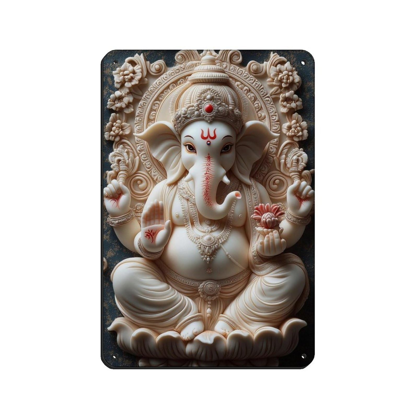 Ganesh Art (3) Tin Sign Vintage Metal Pub Club Cafe Bar Home Wall Art Decoration Poster Retro 8x12inch(20x30cm)