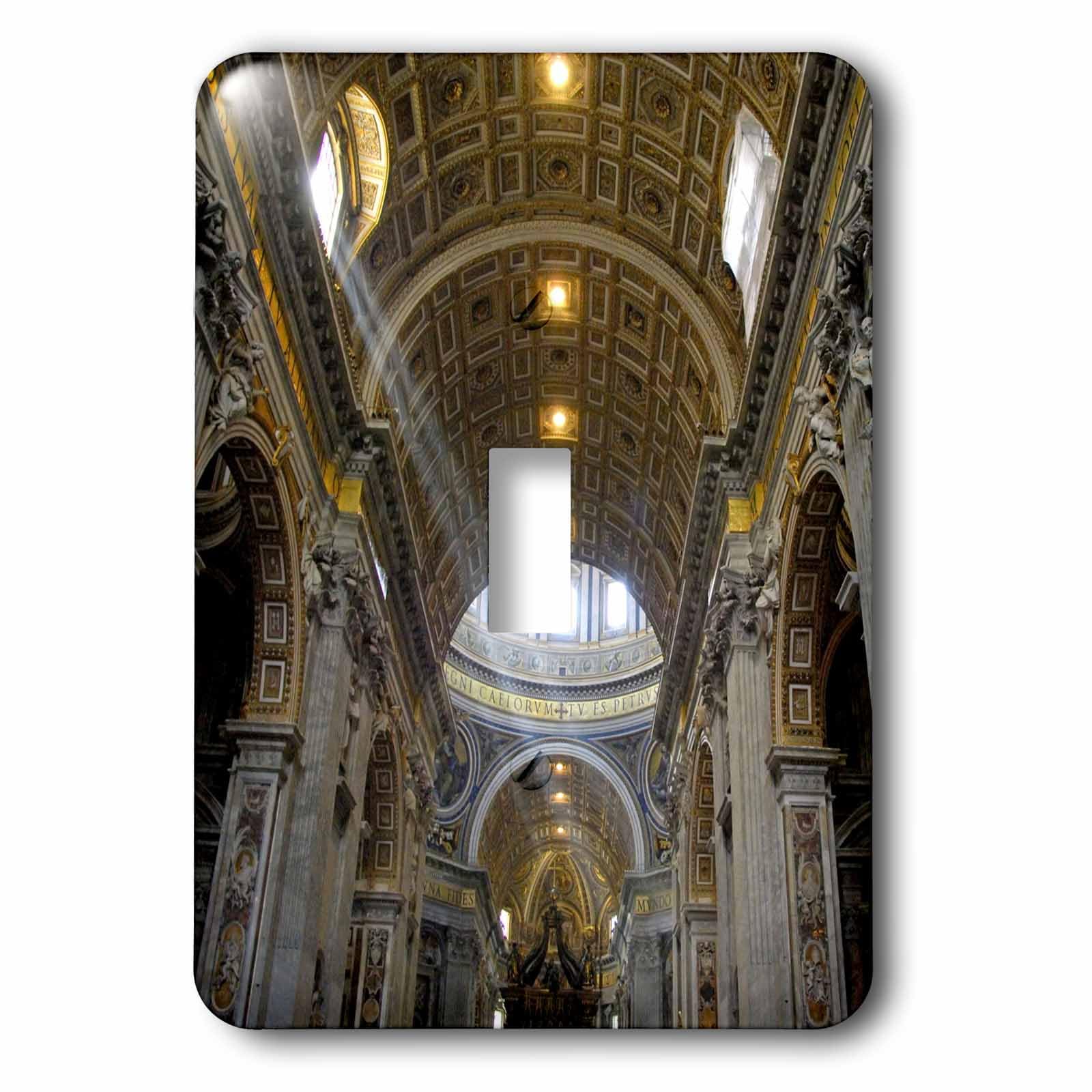 Interrupteur basilique Saint-Pierre Italie bouton bascule simple décor Rome 3dRose