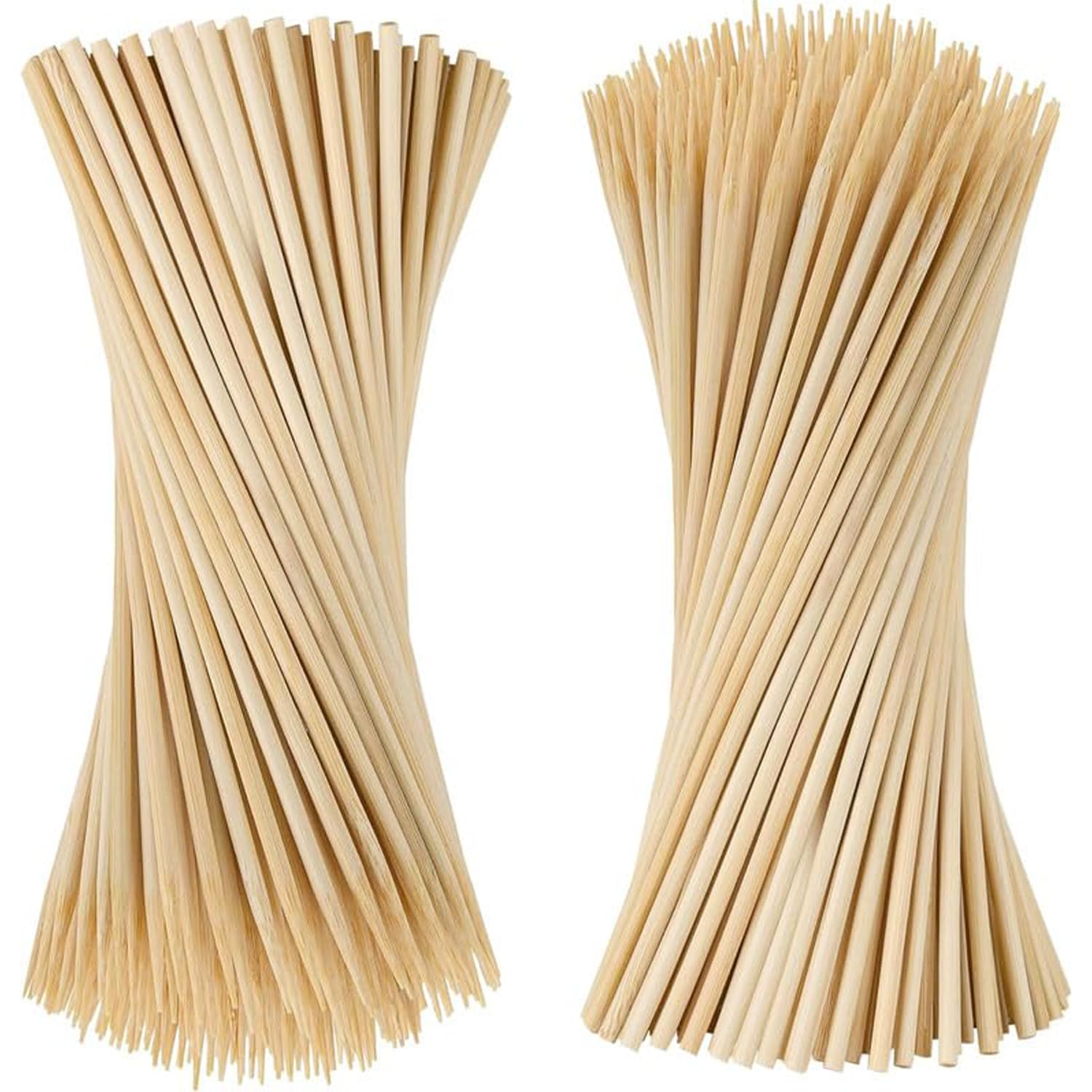 TerraToss [Pack of 120 Sticks, 12 inch, 3mm] Barbeque Skewers Sticks | Bamboo BBQ Skewer Sticks | Perfect for Grilling, Roasting & Party Treats | Ideal for Parties & Camping (120, 12 Inch)