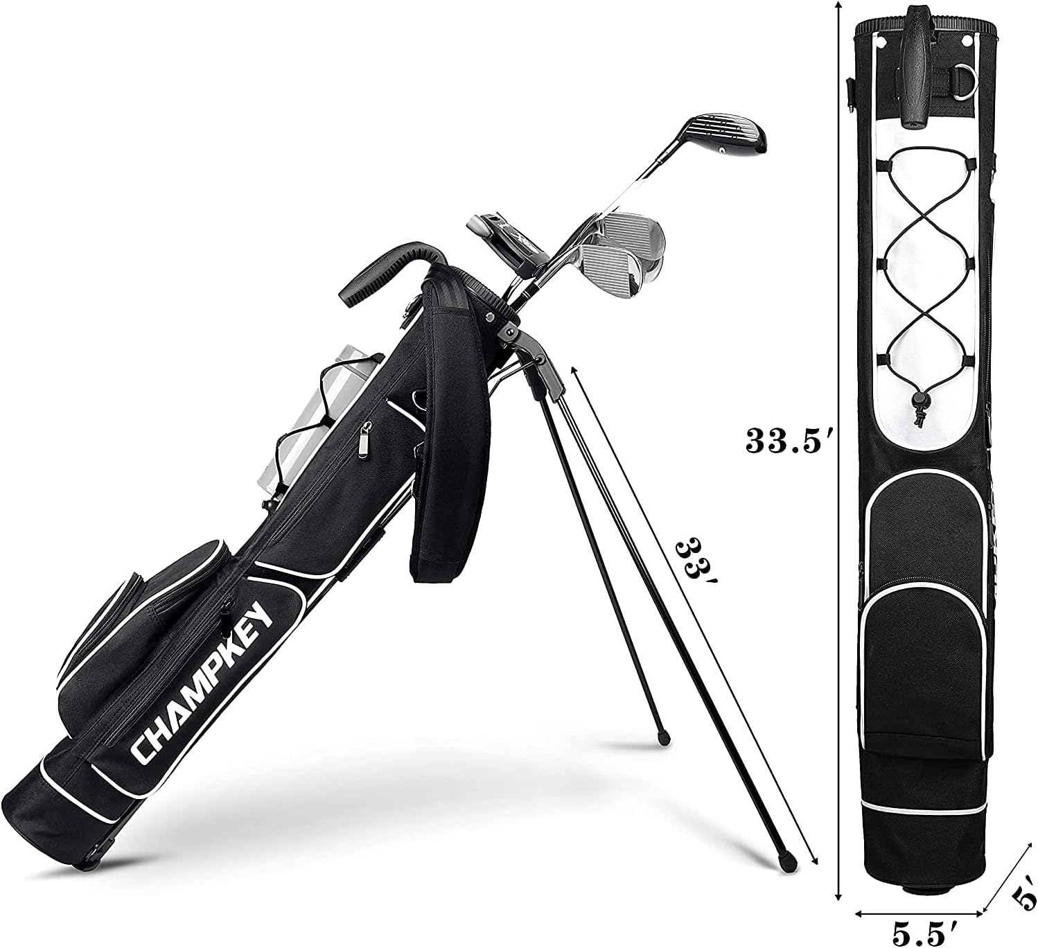 MILLSKY Professional Golf Stand Bag - Light Weight Golf Bag with Comfortable Shoulder Strap Ideal for Golf Course and Training : Sports & Outdoors