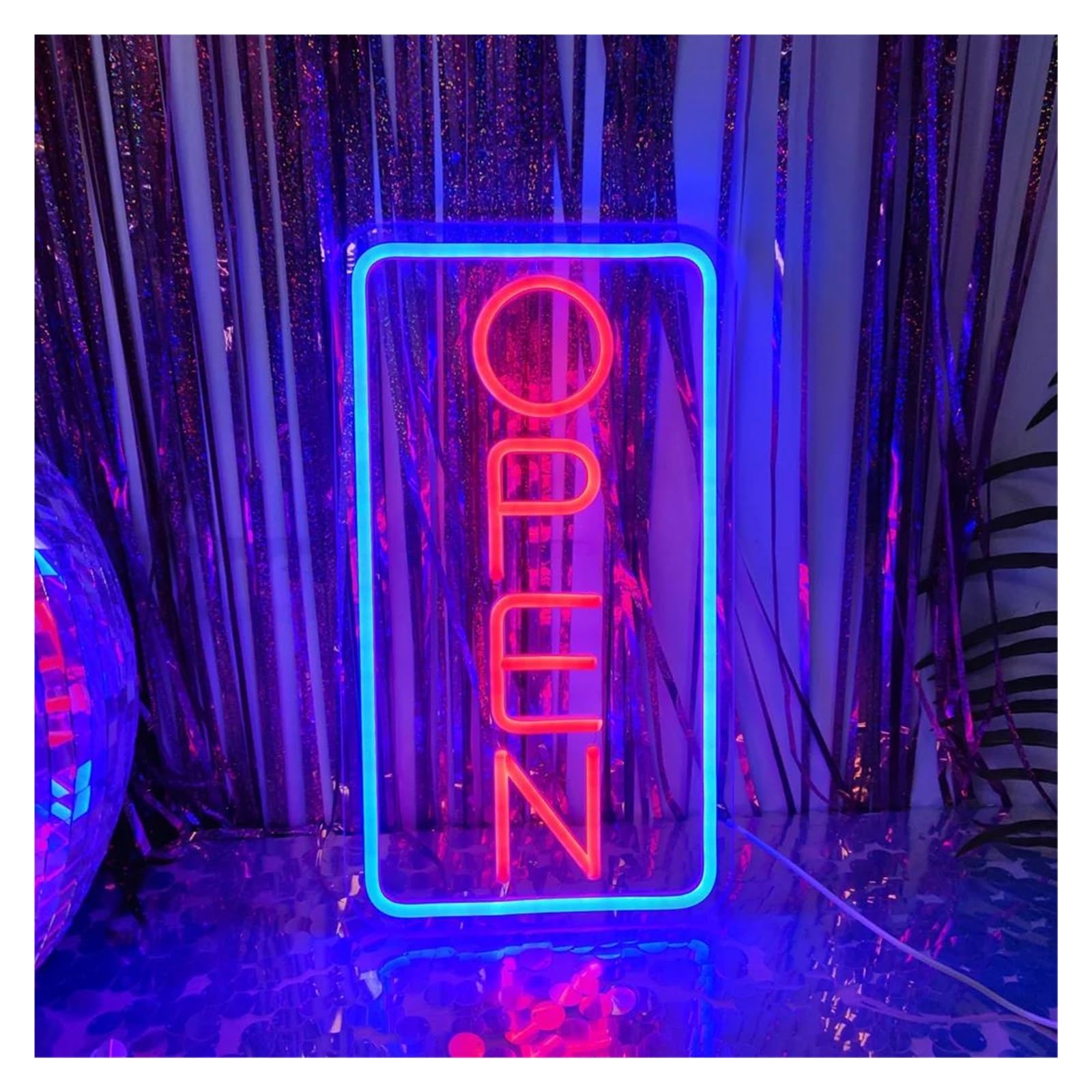 LEMST Sign Lamp Open Neon Sign for Business Signboard Bar Restaurant Party Nail Shop Barber Shop Facade Decoration Light 25cmx14.5cm