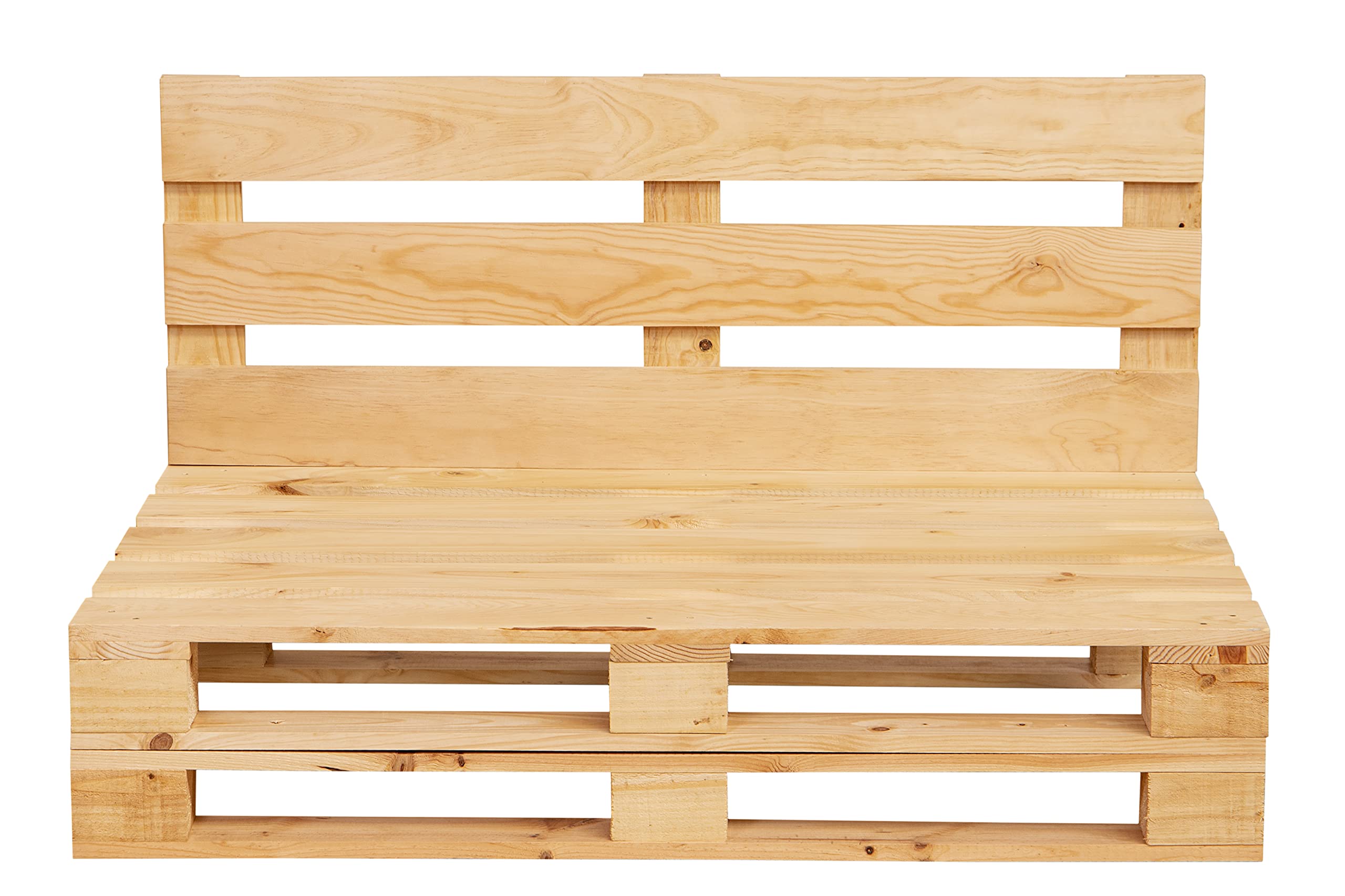 Divano in pallet, levigato e spazzolato, per interni ed esterni, 120 x 60 cm, colore: pino