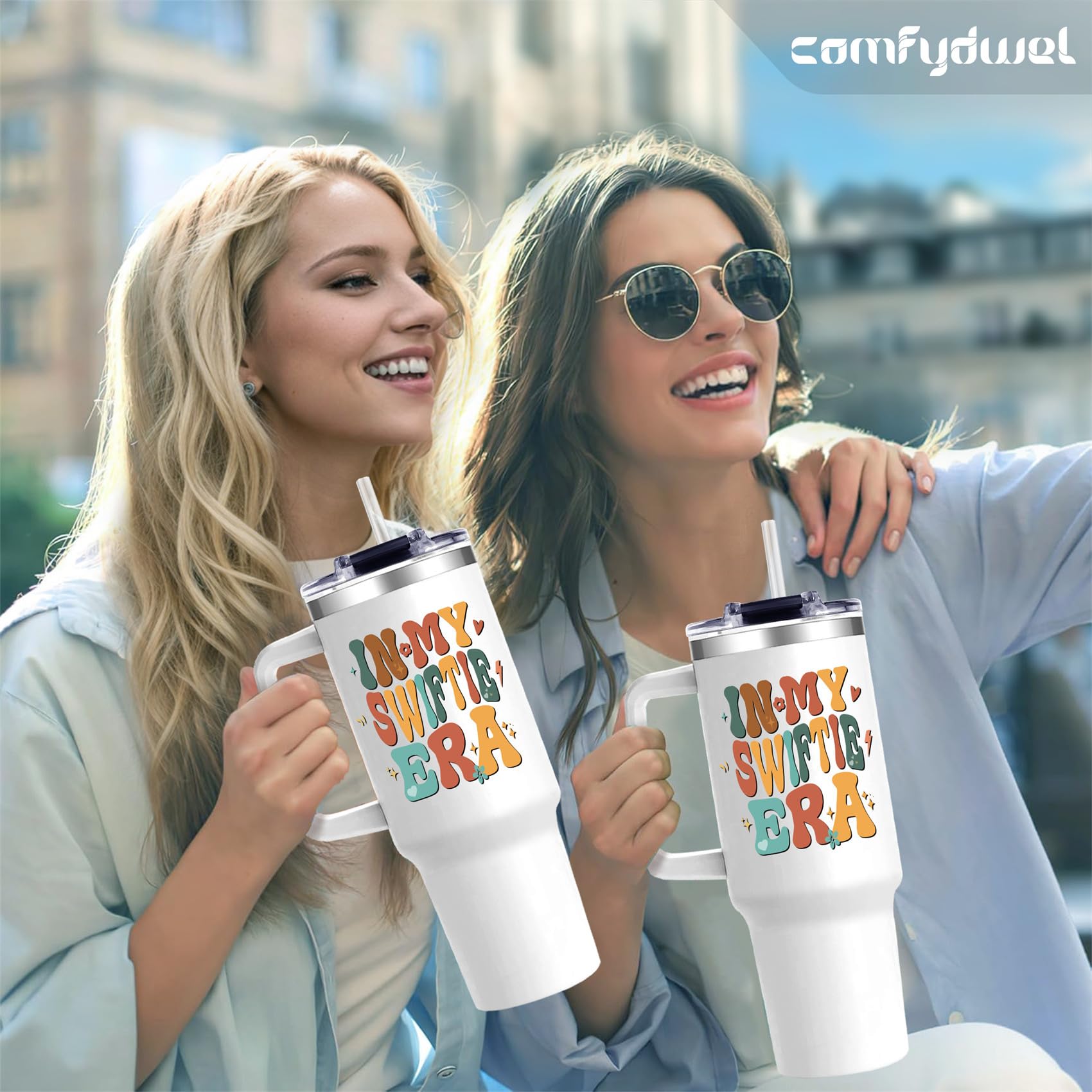 40Oz Tumbler for Singer Fans Perfect Swi- ftie Gifts for Women In My Swi- ftie Era Tumbler with Handle for Girls Music Fans Friends Besties Sisters
