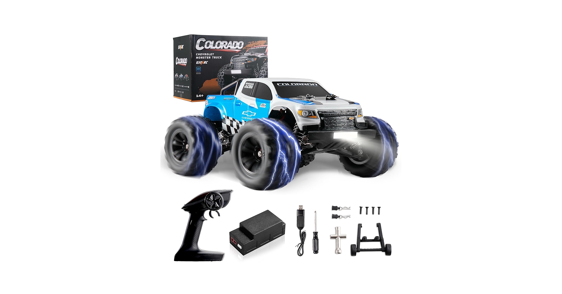 Amazon.com: Eazyrc Colorado RC Monster Truck 4X4, Brushless