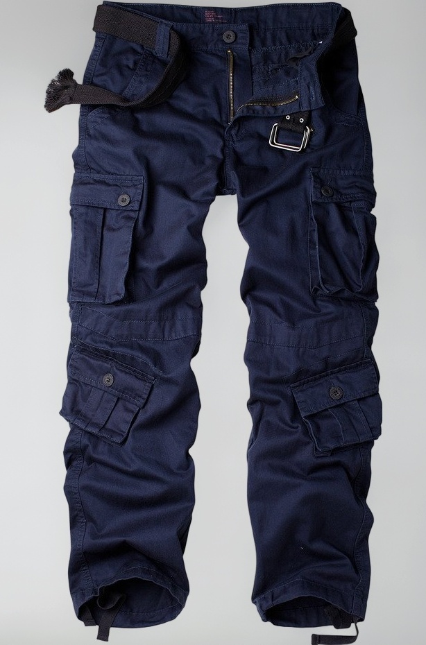AKARMY Men's Loose Fit Cotton Combat Work Cargo Pants (B01MS4PO70_Multicolor_34)