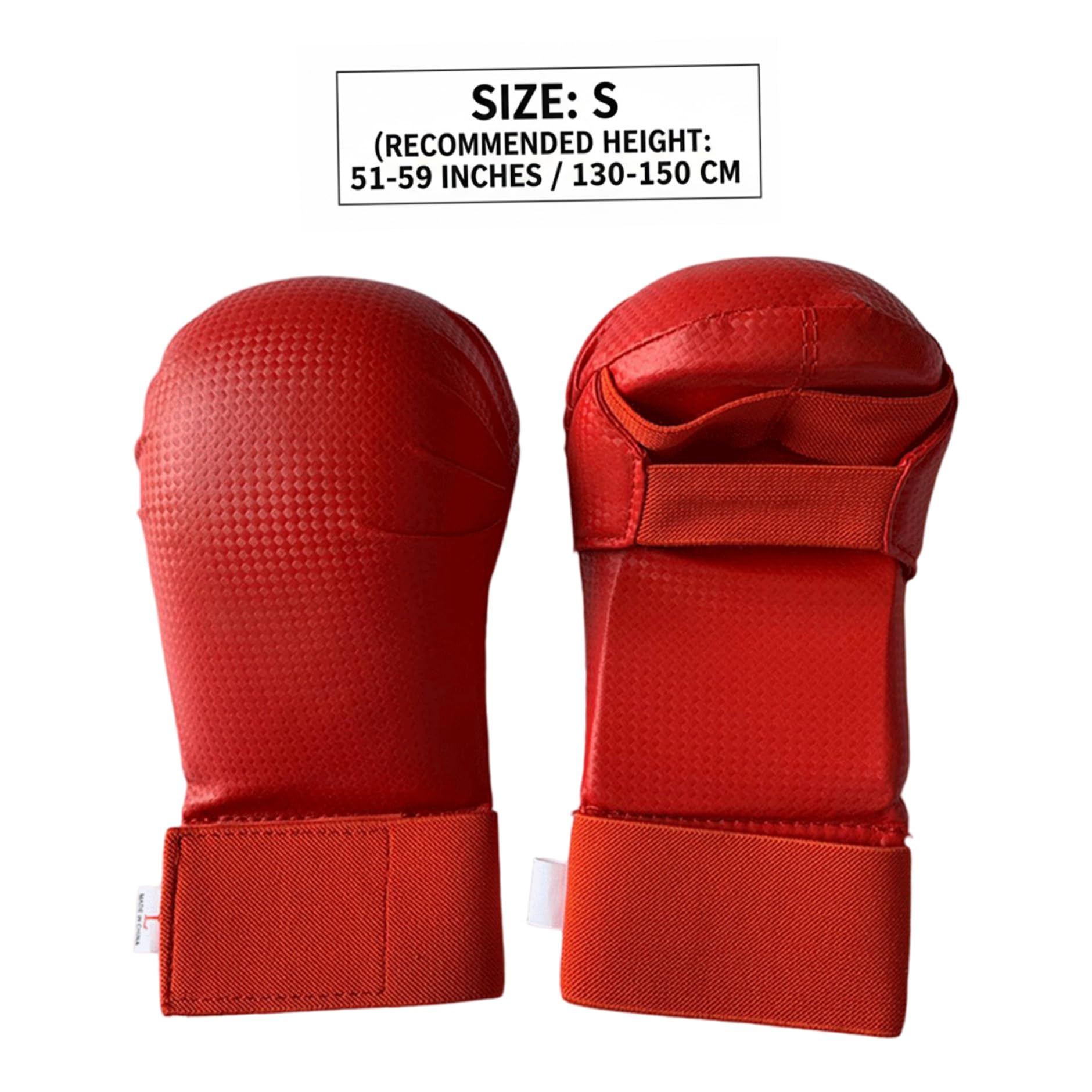 Guanti da Karate Guanti da Taekwondo in Pelle Premium per Adulti e Bambini da Allenamento per Sparring, Sacco da Boxe, Taekwondo e Pratica, Rosso, S