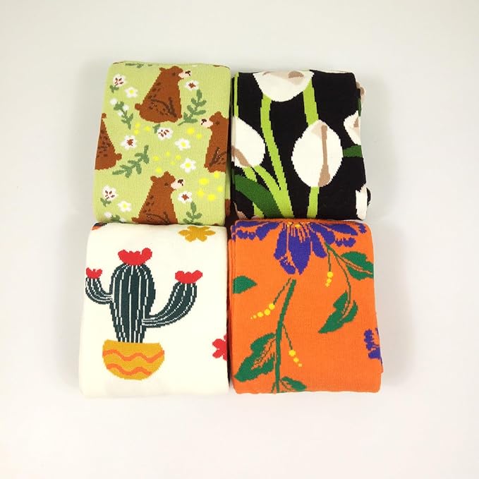 Calcetines de Algodón para Mujer con Diseño Floral miniatura 4
