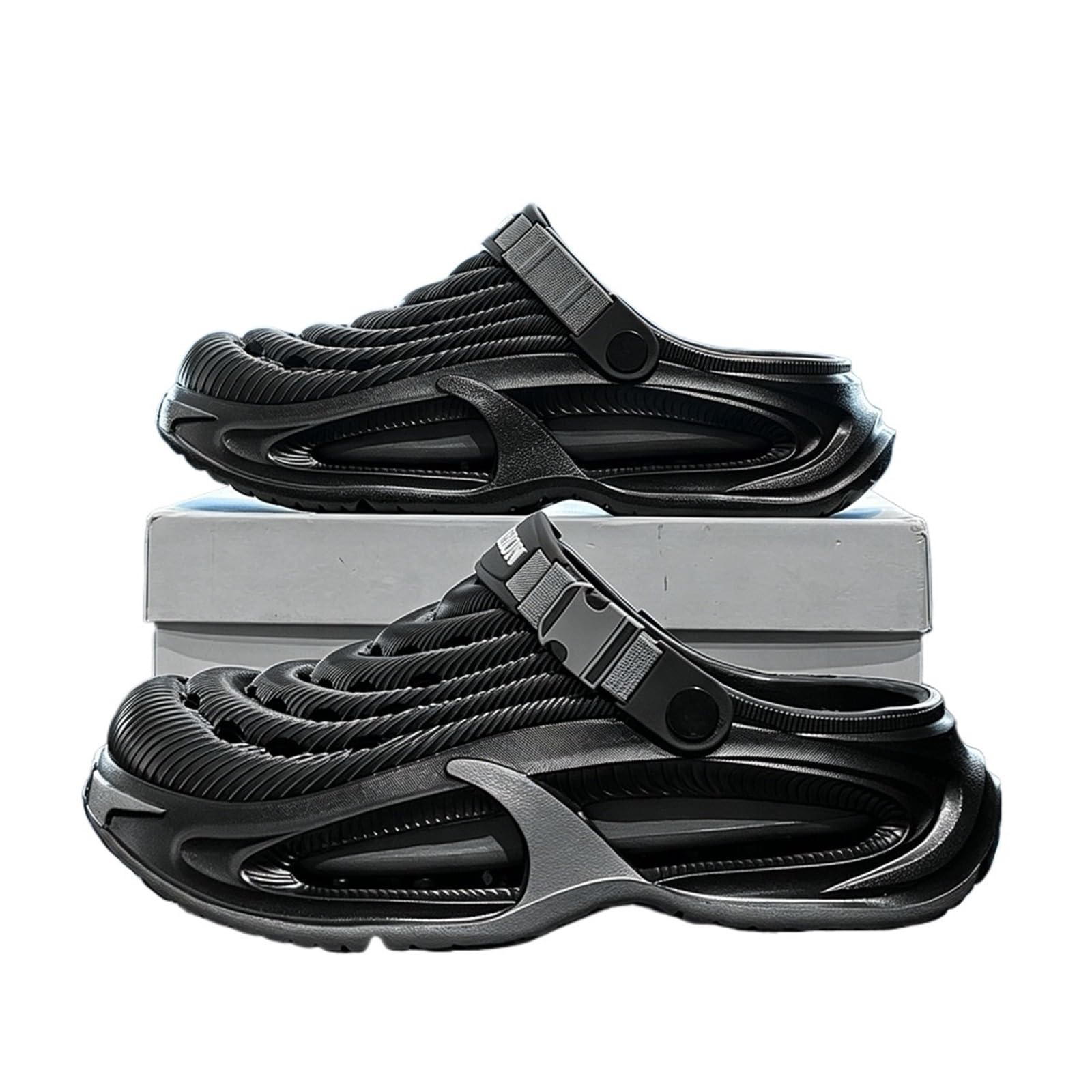 Sandalias sin cordones de verano for hombre, zapatos ligeros y transpirables for exteriores, calzado informal de suela gruesa antideslizante for conducir, playa, caminar