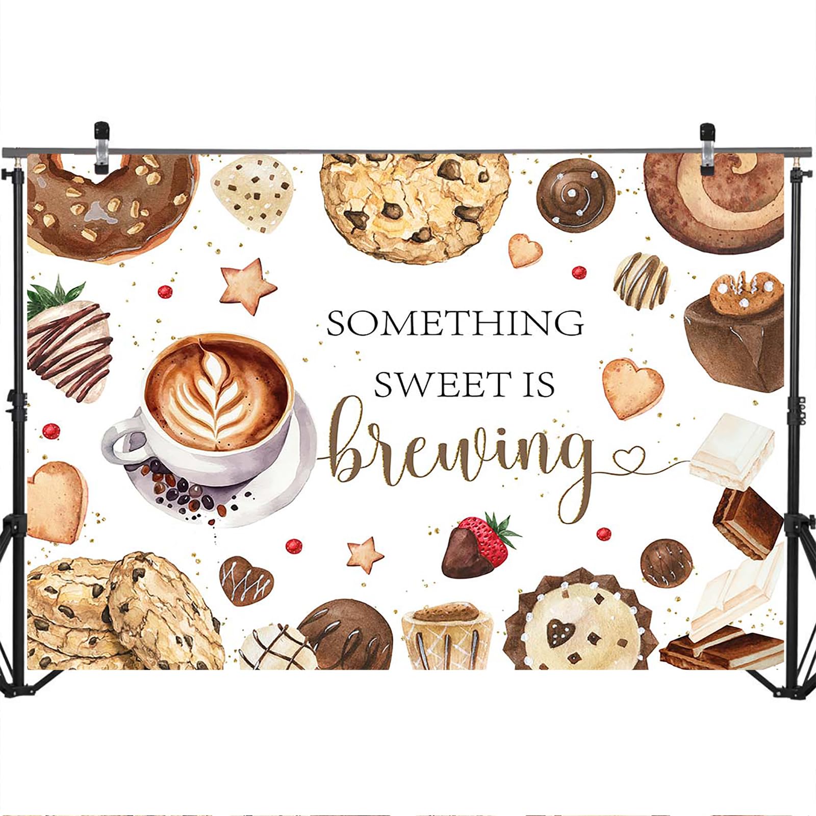 Mocsicka Weihnachts-Fotohintergrund – Lebkuchen-Design, 2,1 X 1,5 M, Vinyl, Für Babypartys, Feiern & Fotoshootings