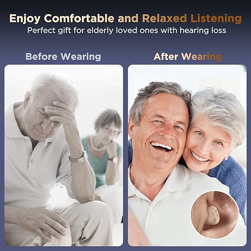 Miniatura 6 de Audífonos actualizados 2024 para personas mayores recargables con cancelación de ruido, audífonos digitales casi invisibles para adultos, pérdida