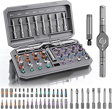 Set di Cacciaviti Magnetici 42 in 1, Set di Cacciaviti a Cricchetto Multi Bit con Manico a T Staccabile, Set di Attrezzi con Valigetta di Riparazione Portatile, per Mobili, Computer, Biciclette