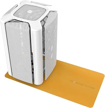 Geometric Future Mini Tower PC Case, Model 2, The ARK White, Micro-ATX/ITX Standards, 8 Mounting Modes, Supports ATX/SFX-L/SFX Power Supply, GF-M2-ARK-WT