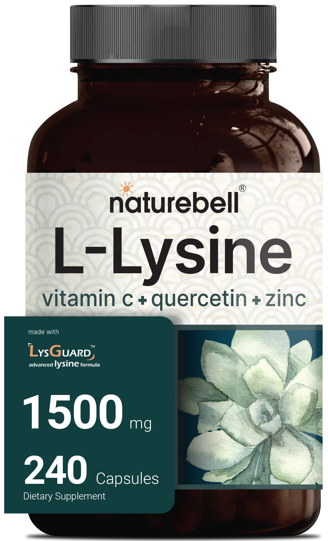 Buy 4 in 1 Lysine Supplement Complex, 240 Capsules, Lysine+ Quercetin
