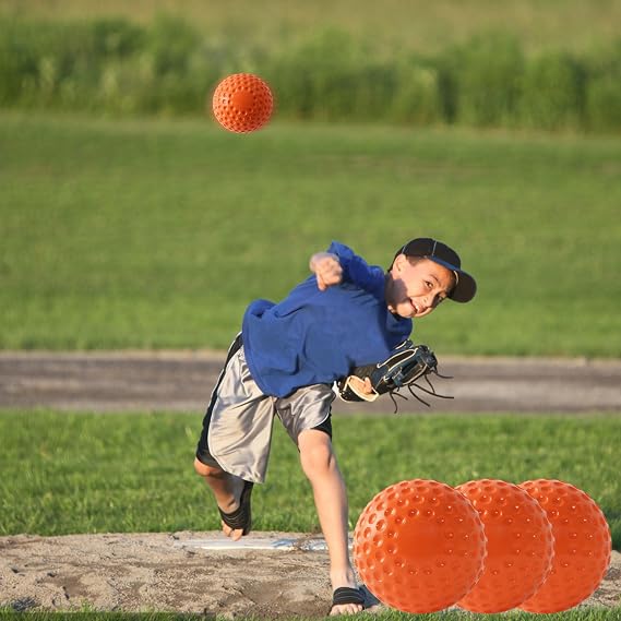 Baseballs 12 Pack Dimpled Baseballs, 9-Inch Pitching Machine Baseballs for Hand-Eye Coordination, Hitting and Fielding Practice