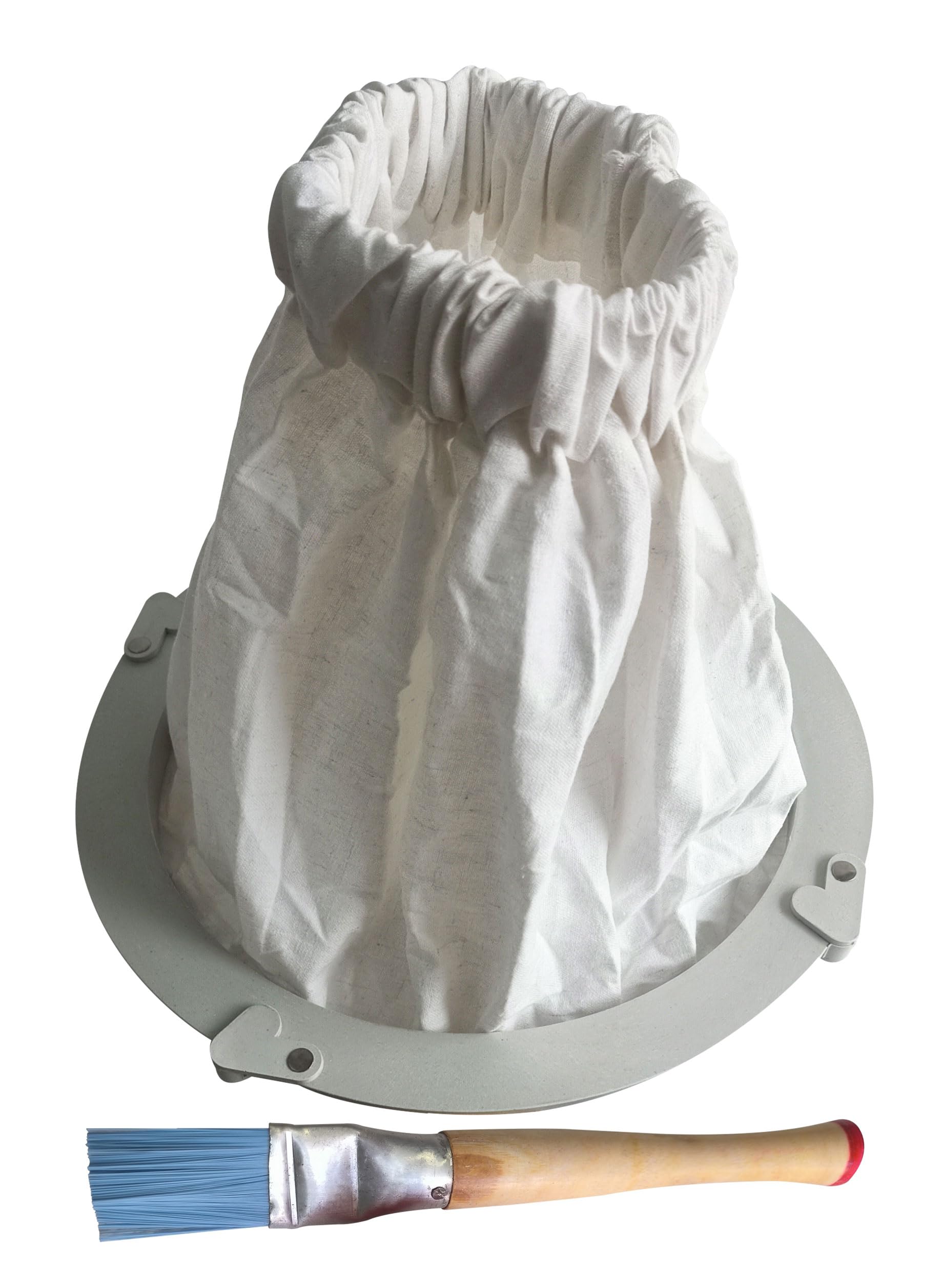 Real Aata MakerAatta Chakki Accessories, Cloth Cover for Flour Mill Container, Girni Ka Kapda Flour Collection Bag, Aatachakki Bag, Multipurpose Ring, Chakki Cleaning Brush (9 inch Ring)