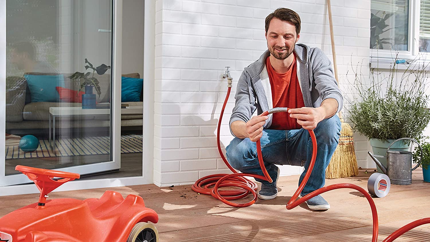 Tesa 4615 Professional Universale - Nastro Americano Telato per Riparazioni, Fissaggio, Imballaggio, Marcatura e Sigillatura - Per interni ed esterni - (Grigio, 50 m)