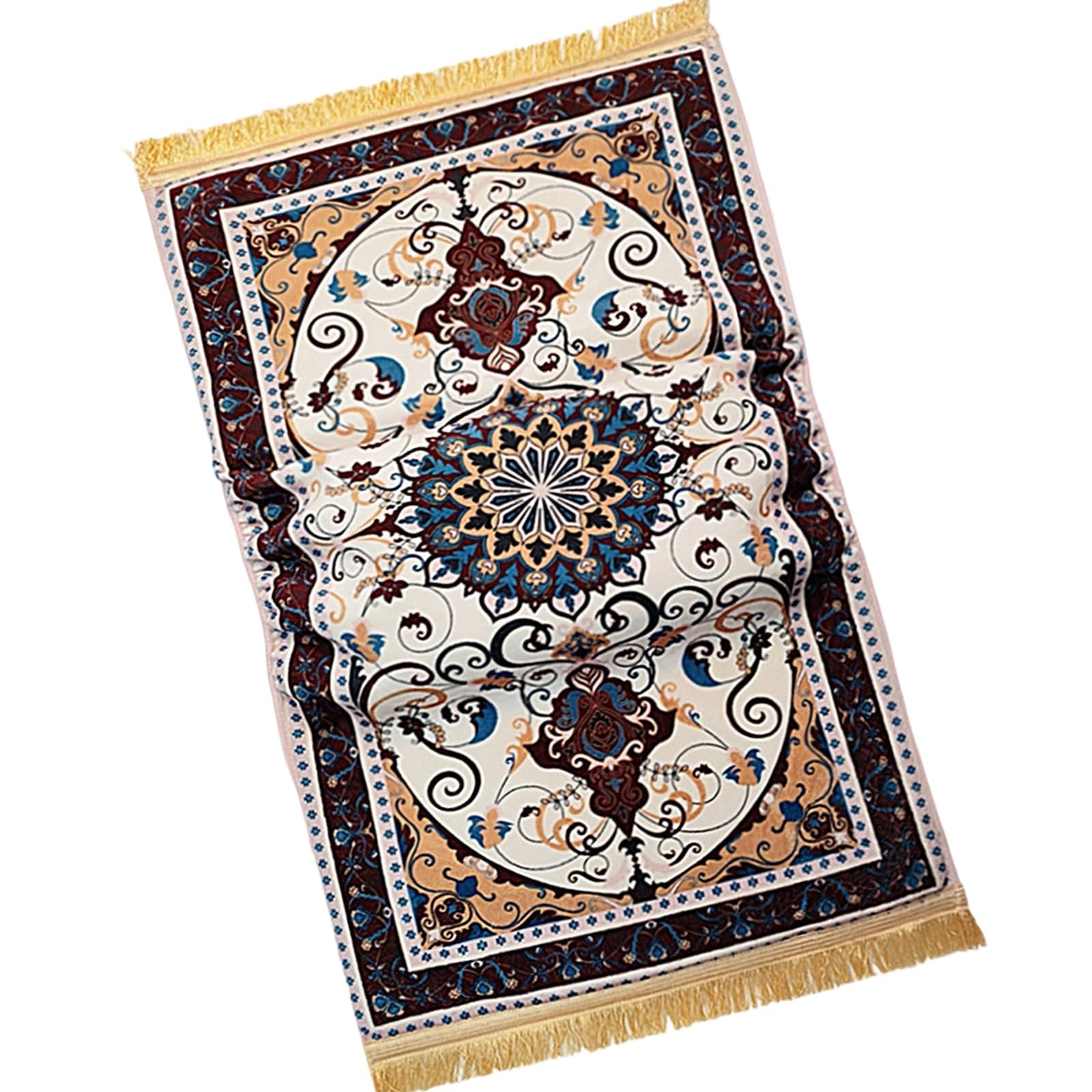 Tapis de prière épais de 8 cm, texture douce et agréable et dessous antidérapant pour un usage domestique, 70 x 110 cm, tapis confortable