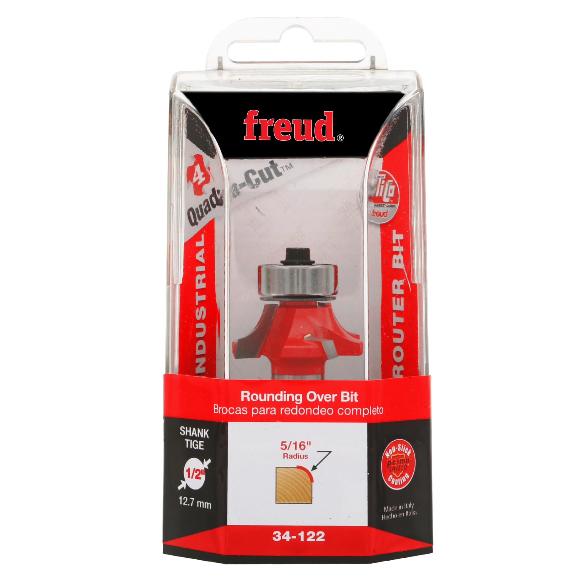 Freud 34-122: Frez zaokrąglający o promieniu 7,94 mm z trzonem 12,7 mm
