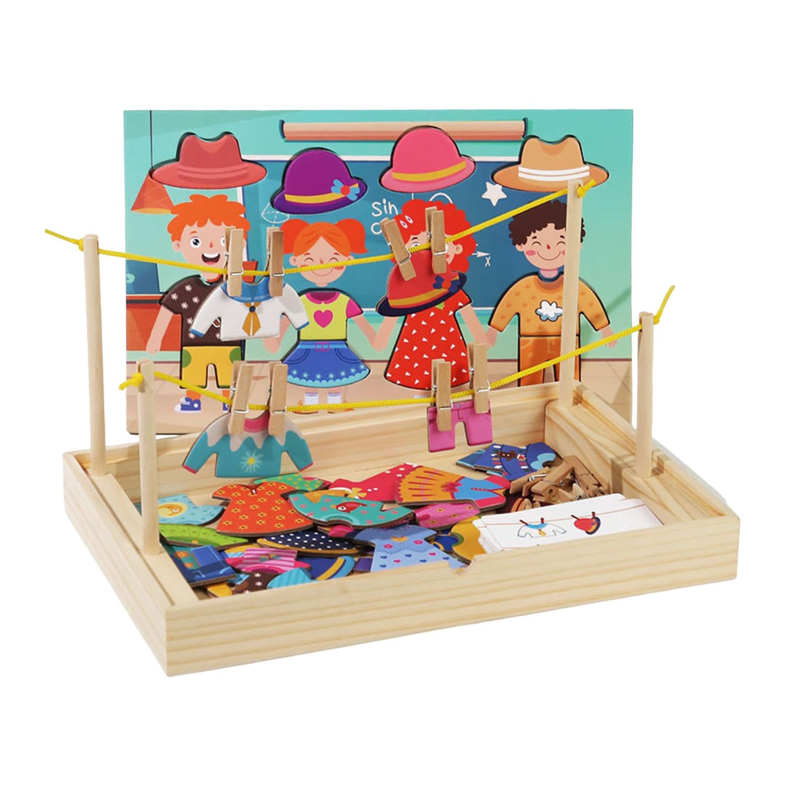 Puzzle Set Zum Verkleiden Und Spielen mit Regal Und Sortierfunktion für Kinder