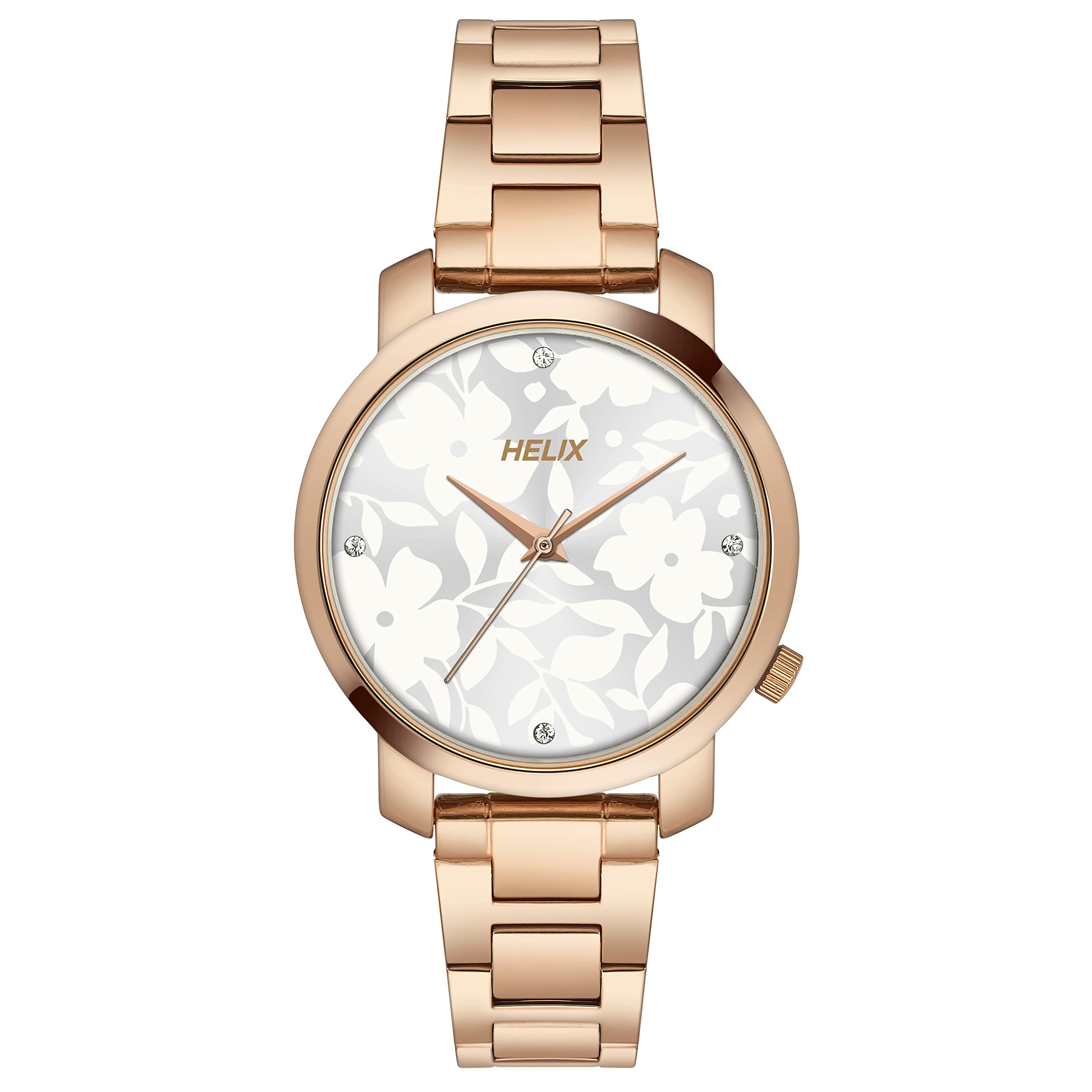 Helix by Timex Silver Round Analog Watches for Women | Quartz Movement Stainless Steel Bracelet Ladies Watches | Upto 30 m Water Resistance with Foldover Clasp Closure | Gift for Women TW032HL41 (B0BQY4CJJF) Amazon Price History, Amazon Price Tracker