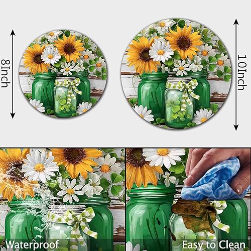 Miniatura 3 de Fundas para quemadores de estufa de girasol y hojas, juego de 4, 8 y 10 pulgadas, cubiertas superiores para estufa eléctrica, cubierta de estufa de