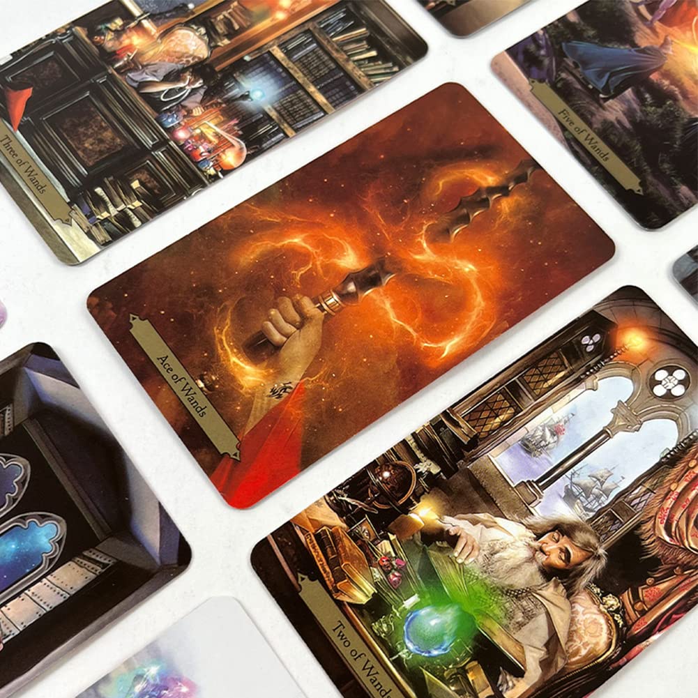 Kiuiom Hexen-Tarot Deck, Holographisch – Rider-Waite-Stil, Für Anfänger & Fortgeschrittene (127 Karten)