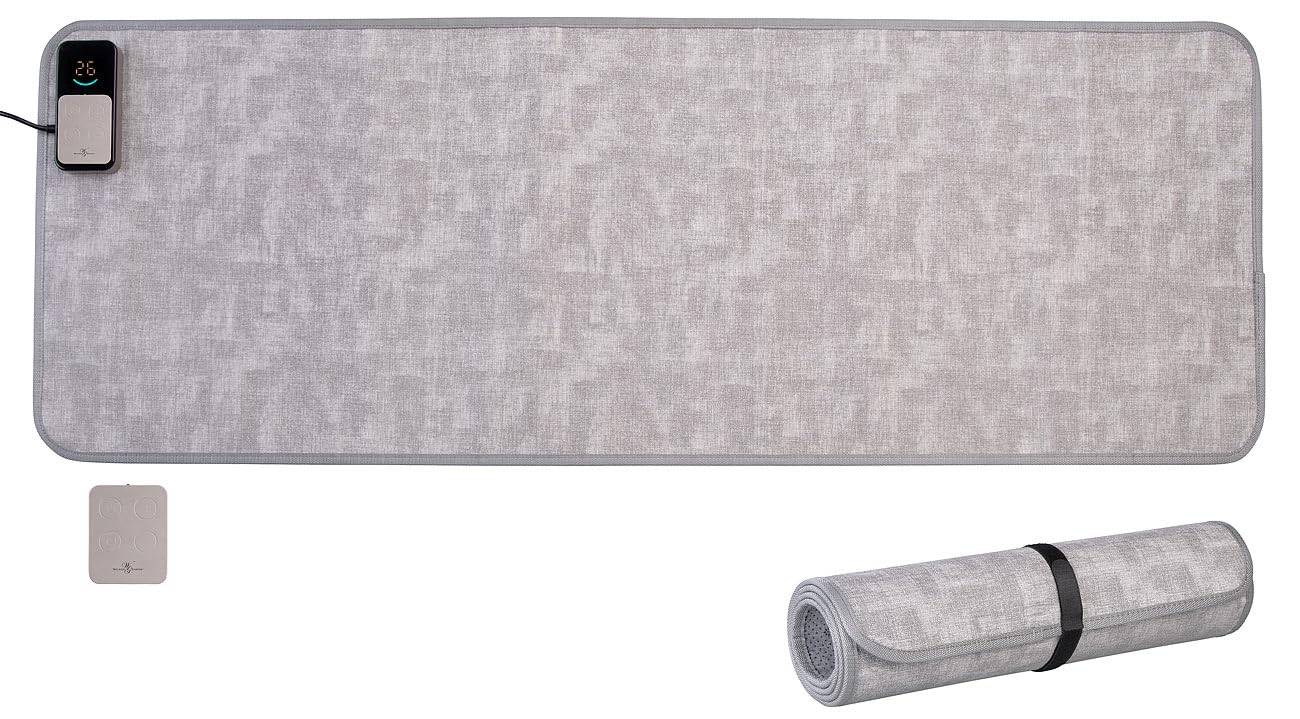 Heizmatte: Heizteppich mit 150 x 50 cm, 7 Temperaturstufen und Timer (Infrarot Teppich, Infrarot Heizteppich, Hund)