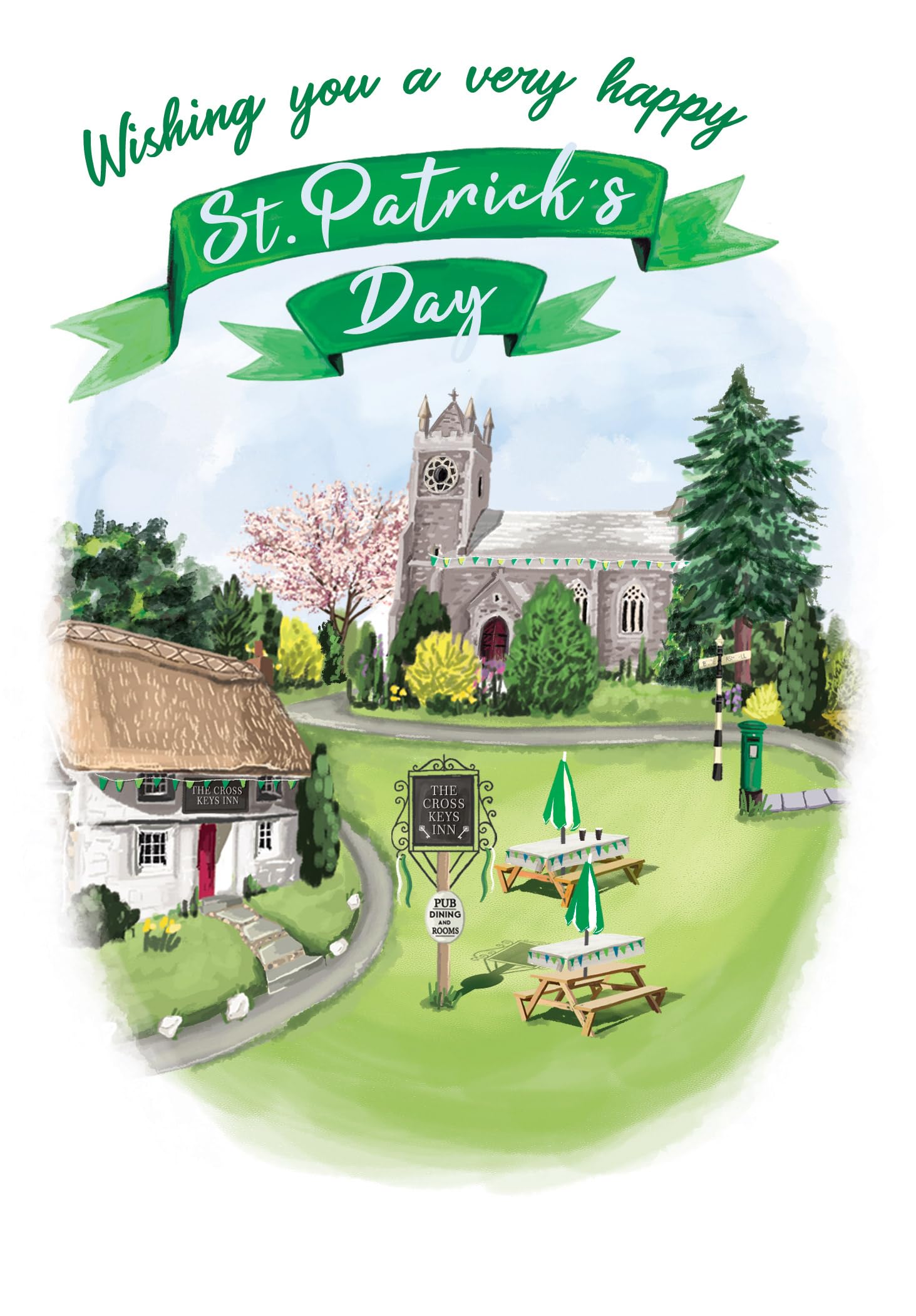 St Patrick's Day Card, Wishing You a Very Happy St Patrick's Day - 7 x 5 inches - Regal Publishing