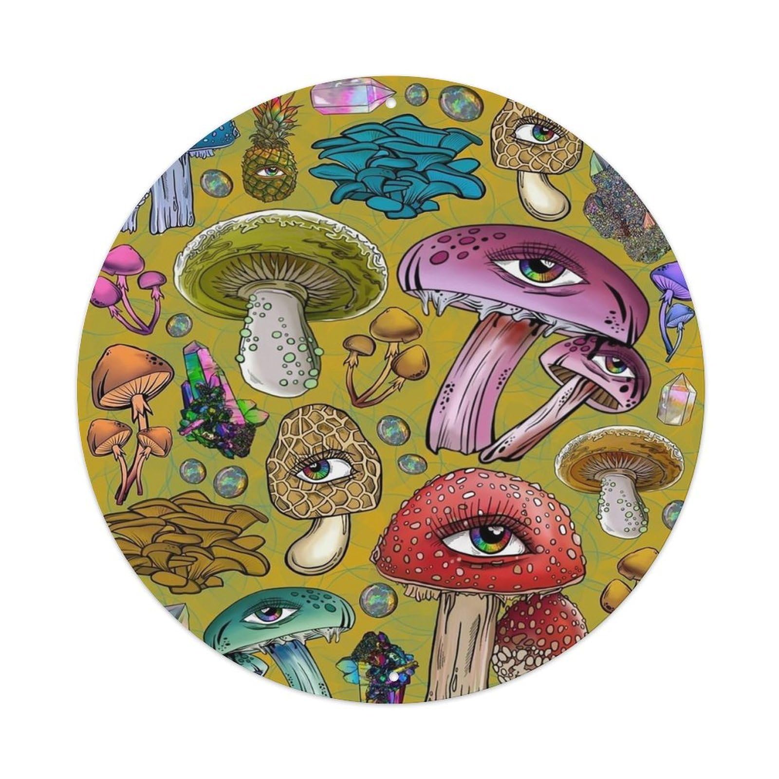 Vintage Mushroom Botanical Illustration Forest Nature Metal Tin Sign
