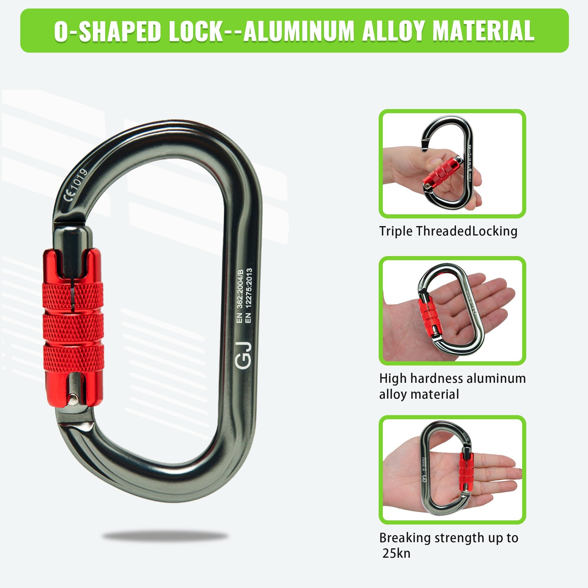 DIJJIG Kit de arnés de seguridad anticaídas, ajustable, utilizado para operaciones de gran altitud, extinción de incendios y rescate, poda de árboles, certificación CE