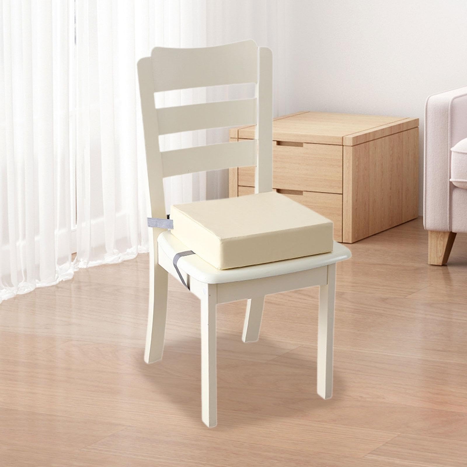 Asiento Elevador, Cojín, Fácil de Limpiar, Antideslizante, Grueso, Asiento Elevador para Silla Infantil O Mesa, Blanco, Individual