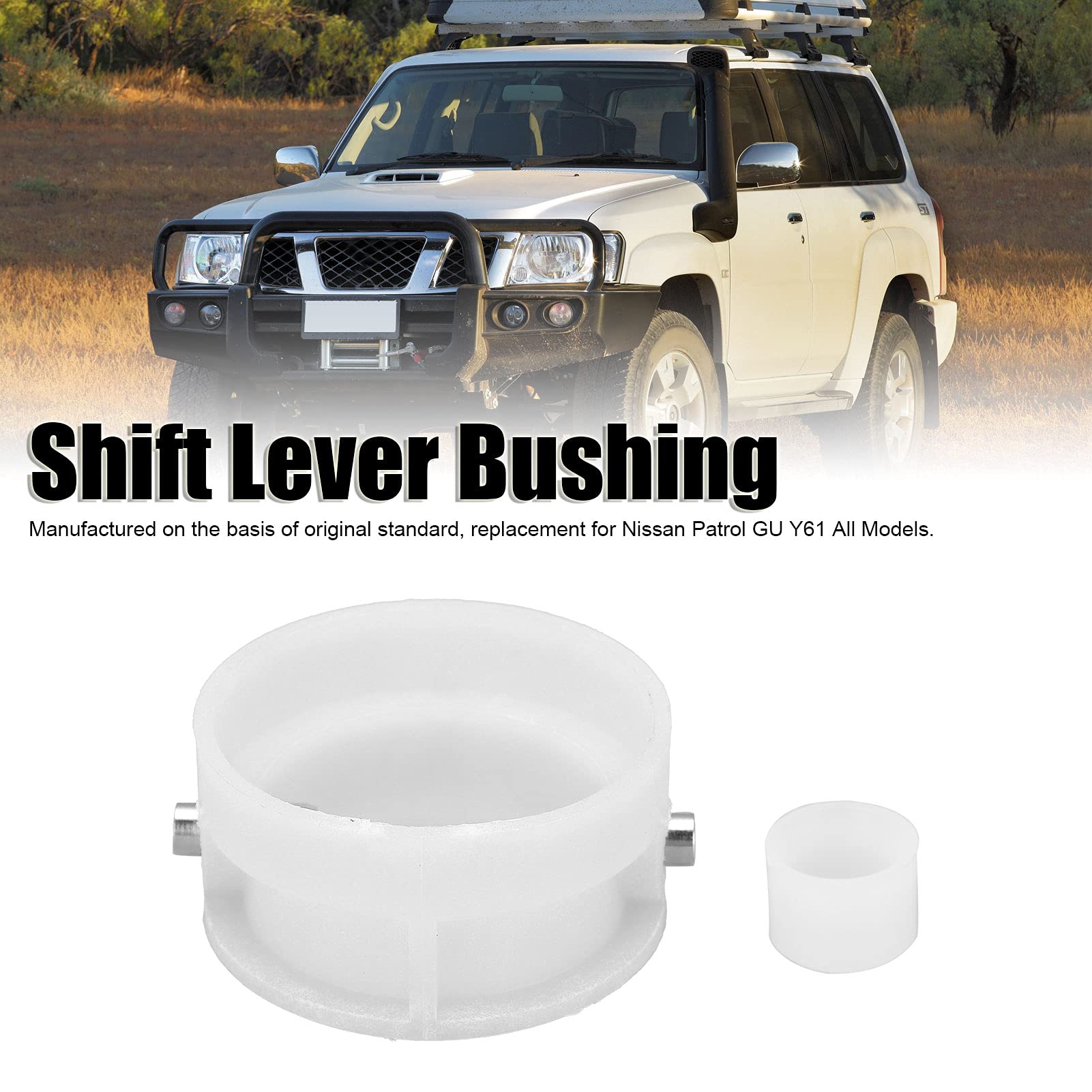 Kit de Bague de Levier de Changement de Vitesse de Transmission - Kit de Bague de Levier de Changement 870V5003 avec Clip Compatible avec Nissan Patrol GU Y61 Tous les Modèles