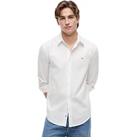 Tommy Jeans Camicia Uomo Tjm Reg Popeline DM0DM22026 L/S Camicia