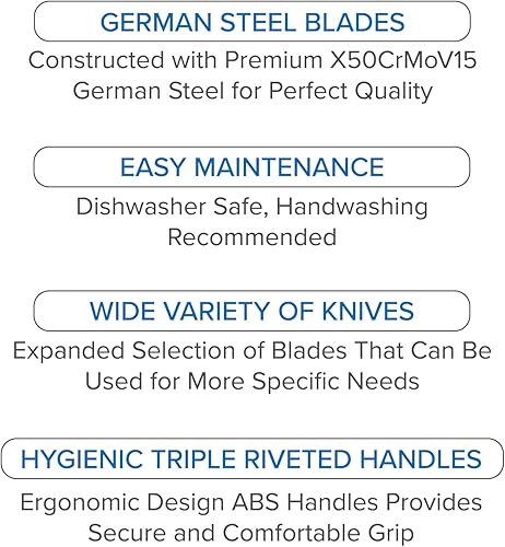 Miniatura 6 de Viking Culinary - Juego de cubiertos forjados con bloque, 10 piezas