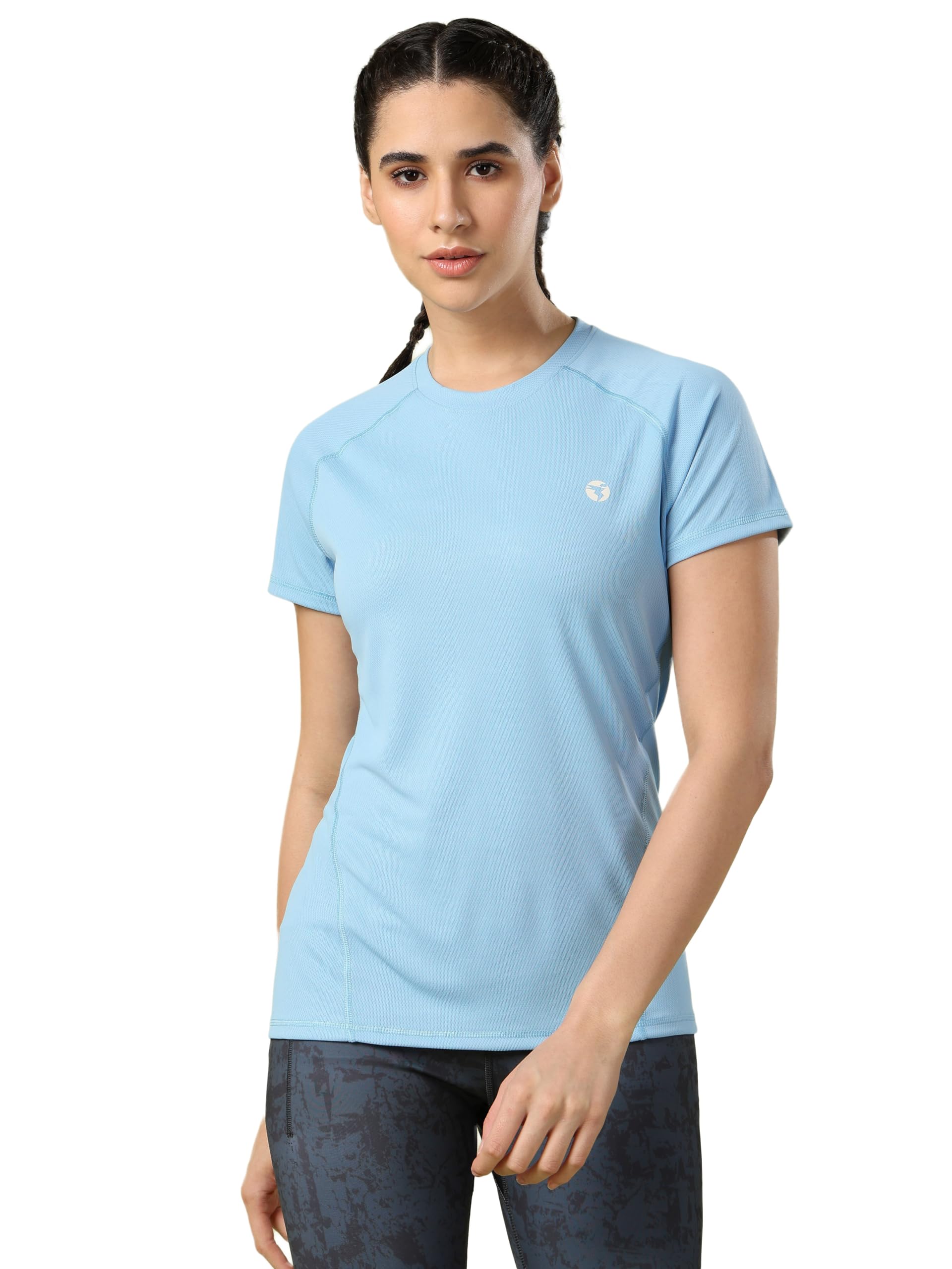 TECHNOSPORT Womens Polyester Regular Fit Crewneck Half Sleeve Shirt Sleeve|WTW105-picture-16