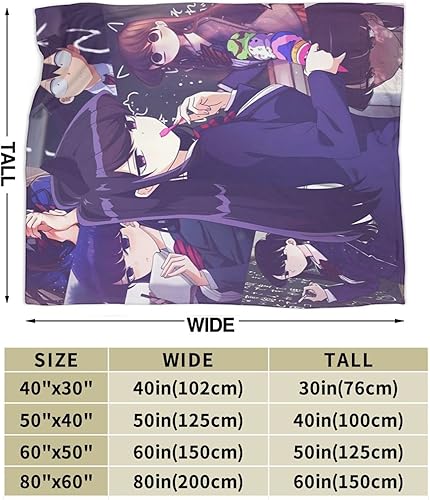 Miniatura 3 de Manta de collage de anime Komi Can't Communicate, ultra suave, de microforro polar, acogedora, cálida, adecuada para todas las salas de estar,