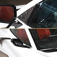 Vista 7 de Cubierta triangular para ventana delantera compatible con Chevrolet Corvette C8 Stingray Sports 2020 2021 2022, calcomanías de cubierta de alerón