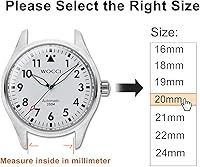 Vista 5 de WOCCI - Correas de reloj ajustables de nylon para deporte con cierre de gancho y bucle, correas de reloj de liberación rápida para hombres